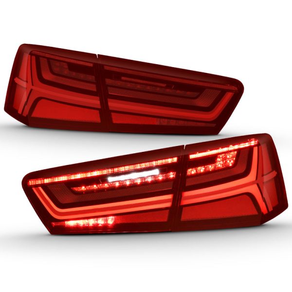 ANZO 2012-2018 Audi A6 LED Taillight Black Housing Red Clear Lens 4 pcs (Sequential Signal) Cheap - Image 4