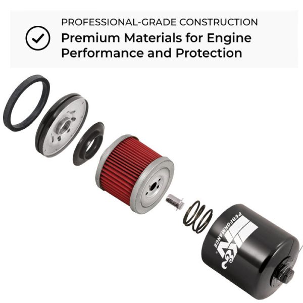 K&N Honda   Kawasaki   Yamaha   Polaris   Victory 2.688in OD x 3.344in H Oil Filter - Chrome For Sale - Image 2