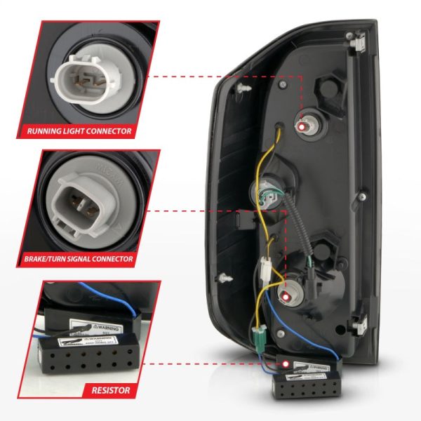 ANZO 2014-2021 Toyota Tundra LED Taillights Black Housing Clear Lens For Discount - Image 4