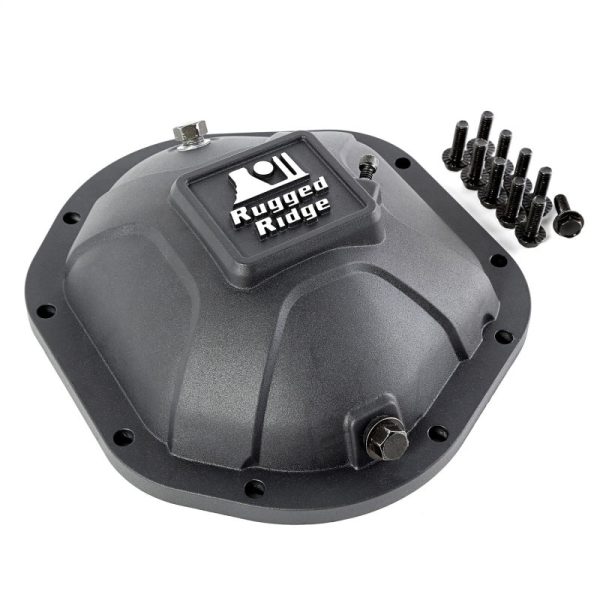 Rugged Ridge Boulder Aluminum Differential Cover Dana 44 Black Discount
